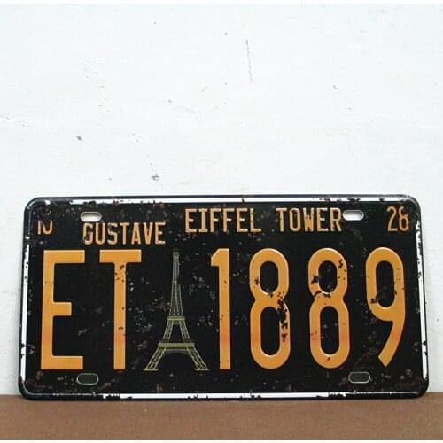 50pcs/lot Metal Sign shabby chic Wall Aluminum decoration Eiffel tower wall decor House Office Restaurant Bar Metal wall art met