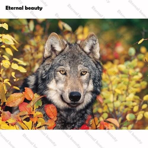 Wolf Diamond Painting Full Drill Diamond Embroidery Mosaic Cross Stitch Wall Art Pictures Rhinestones Handcraft Home Decor Gift