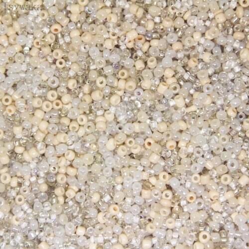 2mm 800pcs White Multicolor Czech Glass Seed Spacer Beads Austria Crystal Round Beads For Kids Jewelry DIY Making Accessorie