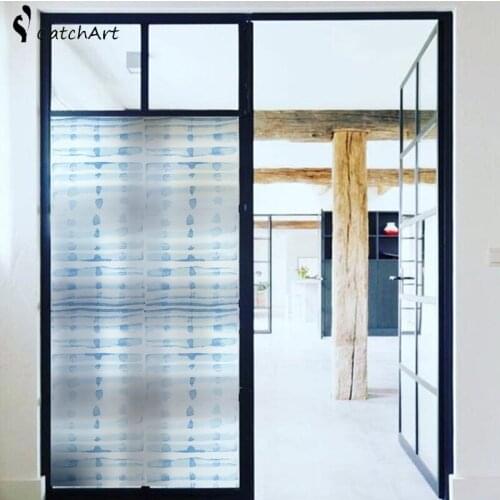 Privacy Window Film Decorative Window Film Static Cling Glass Film 3D Pebble Glass Film for Home Office