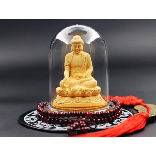 HOT SALE - 2020 HOME OFFICE Company SHOP CAR TOP Efficacious blessing gold Sakyamuni Buddha gilding FENG SHUI statue talisman