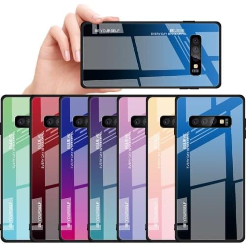 Gradient Tempered Glass Case For Samsung S10lite A50 A60 M10 20 30 40 Luxury Protective Cover high quality