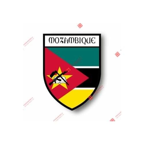 Personality Stickers Decal Souvenir Vinyl Car Shield City Flag World Crest Mozambique Car Decal Decoration Laptop