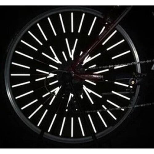 12 Pieces Bicycle Mountain Bike Riding Wheel Rim Spoke Mount Clip Tube Warning Light Strip Reflector Reflective Outdoor 75mm