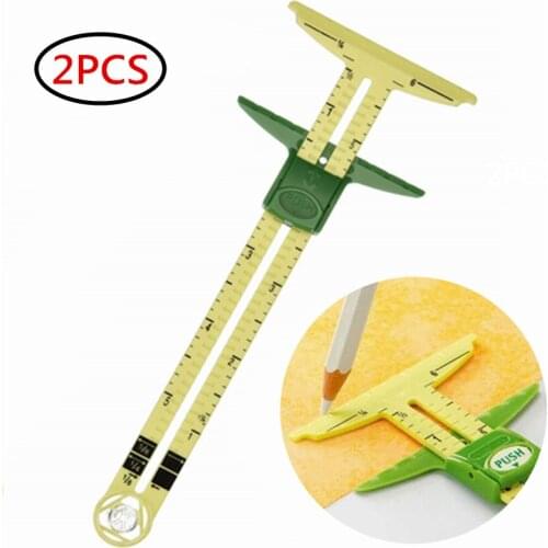 Hot Selling 5-in-1 Sliding Gauge Measuring Sewing Ruler Tailor Ruler Home Tool Accessories AA5761