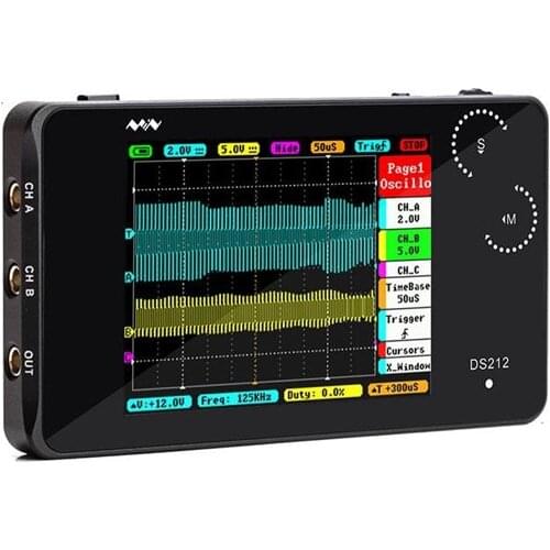 MINI DS212 DSO212 Nano Pocket 2-channel Portable 10Msa/s Digital Oscilloscope Handheld Bandwidth 1MHz Spectrum Analyzer