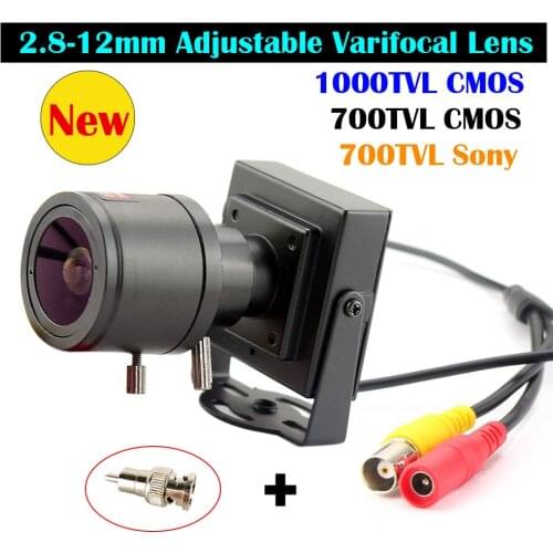 Mini Zoom Camera 700TVL SONY Sensor 2.8-12mm Varifocal Manual Djustable Lens 1000TVL COMS HD Security CCTV Camera Car Overtaking