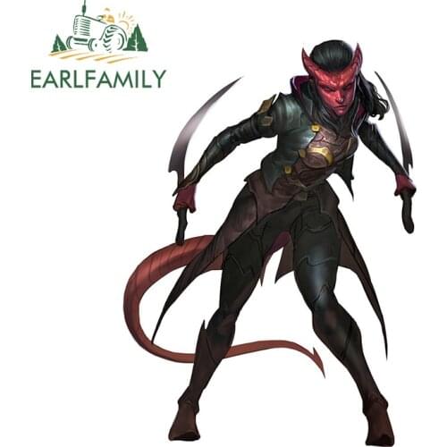 EARLFAMILY 13cm x 9.4cm for Tiefling Car Stickers Vinyl Material Decal Windshield Waterproof Surfboard Sunscreen Custom Printing