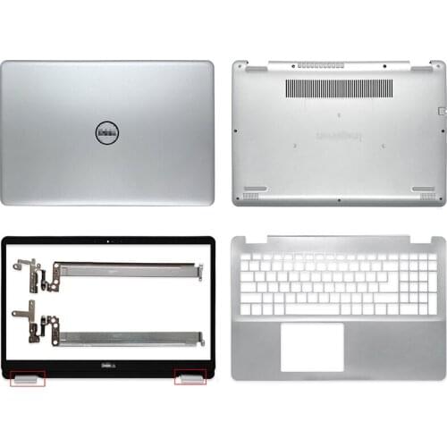 New Laptop LCD Back Cover/Front Bezel/Hinges/Palmrest/Bottom Case For Dell Inspiron 15 5584 Rear Lid A/B/C/D Cover Silver