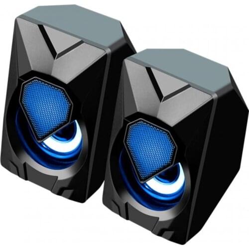 2021 NEW USB Wired Computer Speakers Bass Stereo Subwoofer Colorful LED Light Laptop Smartphones MP3