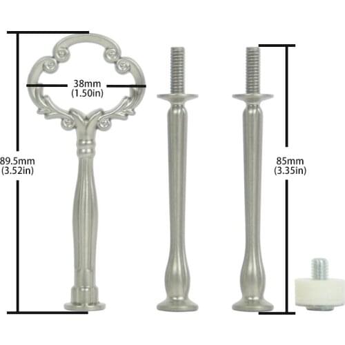 New Products 3 Tier Wholesale Mini Flower Shape Afternoon Tea Fitting Wedding Metal Cake Stand Rods
