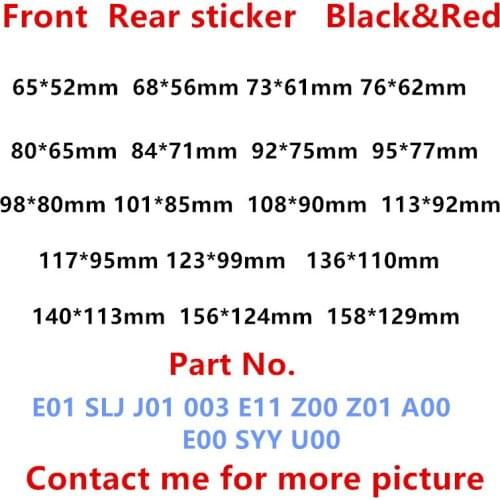 New Car Styling 3D ABS Black Red Front Grill Trunk Rear Boot Badge Emblem Sticker Full Size