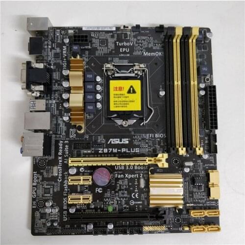Original motherboard for MSI Z87M-PLUS LGA 1150 DDR3 for i3 i5 i7 cpu 32GB Z87 Desktop motherboard
