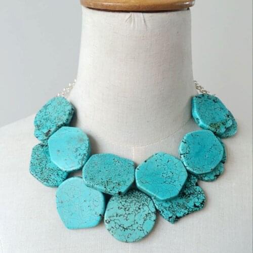 New Statement Collar Two Layered Stone Necklace, New Design Necklace