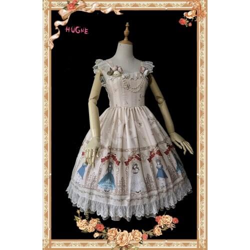 Hugne Thread Puppet ~ Sweet Printed Lolita dress