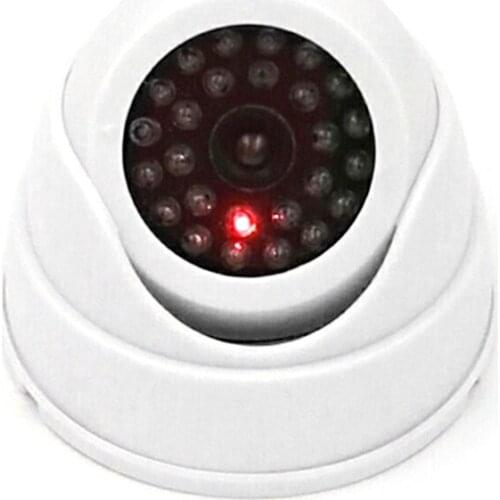 Portable Dummy Fake Surveillance Security Dome Camera Flashing LED Light