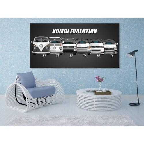 Vintage / Retro Hot VW Bus Sport Car Poster Classic Nostalgic Car1 Pieces Canvas Paintings Wall Art Home Decor HD Print Pictures