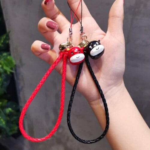 OX Cow Braid Phone Strap Lanyard For iphone redmi samsung Camera Mobile Phone Key ID Card Hanging Rope String
