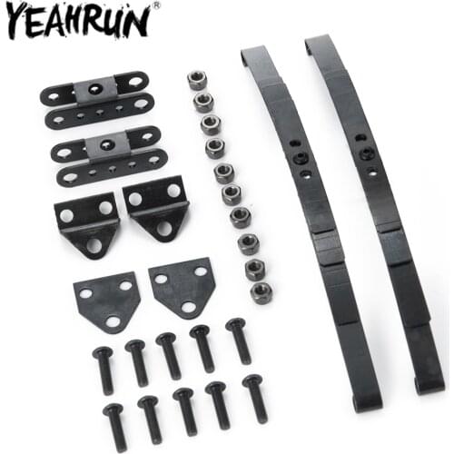 YEAHRUN Hard Leaf Spring Suspension Steel Bar for 1:10 RC Rock Crawler Car D90 TF2 Axial SCX10 F350 Upgrade Parts