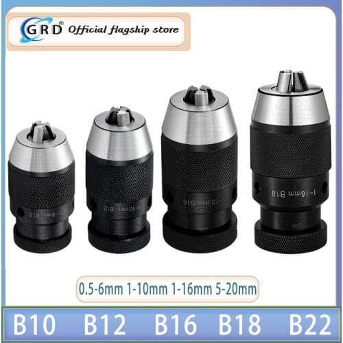 1pcs B10 B12 B16 B18 B22 Heavy-duty High Precision Self-tightening Drill Clamp Lathe Tool Frame Drill chuck Taper connection