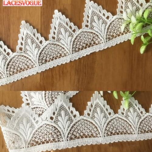 19yards 8cm Cotton embroidery Lace trim Patchwork Needlework sewing accessories Clothes edge decoration Garment material 859