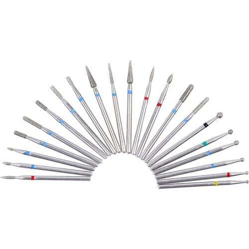 6pcs/set Rotate Diamond Electric Nail Drill Bits Milling Nail Cutter Bits For Cleaning Nail Cuticle Manicure Pedicure Tool