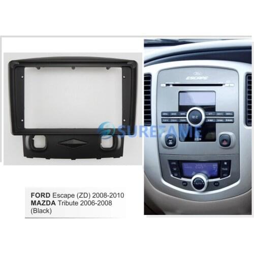 9 inch Car Fascia Radio Panel for FORD Escape (ZD) 2008-2010 Dash Kit Install Facia Console Bezel 9inch Plate Adapter Cover Trim