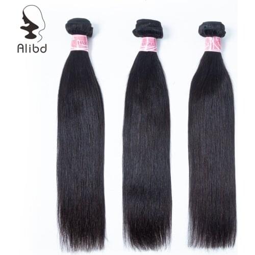 Alibd Brazilian Straight Human Hair Remy Hair Weave 8-28 inches 3pcs/lot Bundles Deal Natural Color Bundles Human Hair