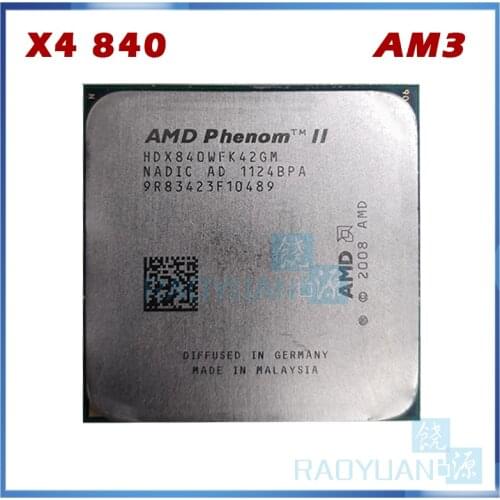 AMD Phenom II X4 840 2M 3.2G Socket AM3 938-pin Desktop CPU X4-840 HDX840WFK42GM Desktop