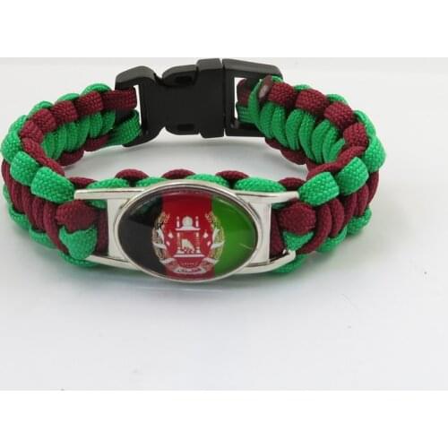 Love afghanistan bracelet afghanistan country bracelet fashion man and woman rope bangle afghanistan flag bangles