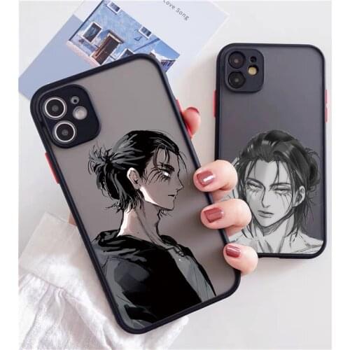 Japanese Anime Attack on Titan Coque Phone Case for iPhone 12 Mini 11 Pro X XS Max XR 8 7 6 6s Plus Hard Matte Back Cover Fundas