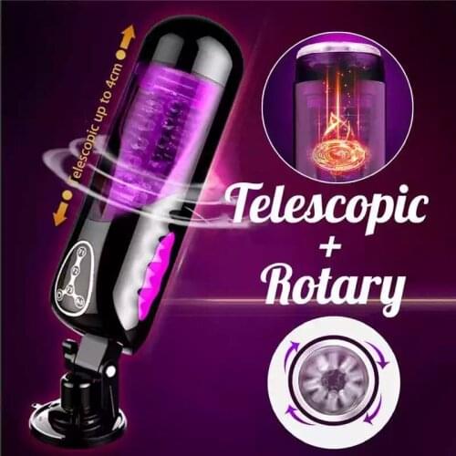 Electric Piston Heating Male Masturbator Automatic Vibrator 10 Kind Rotation Telescopic Smart Voice Masturbators Sex Toy for Men