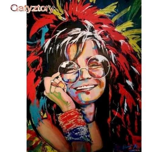 GATYZTORY 60x75cm Frame Oil Painting By Numbers Kits Colorful Abstract Women Figure Paint Picture By Numbers Diy Gift Home Deco