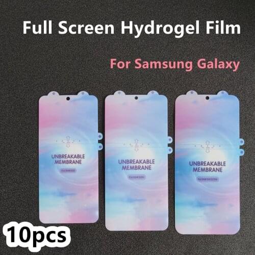 10pcs Full Cover Hydrogel Film For Samsung Galaxy S20 Ultra Screen Protector For SAM S20 Plus TPU Curved Fit Diamond Protection
