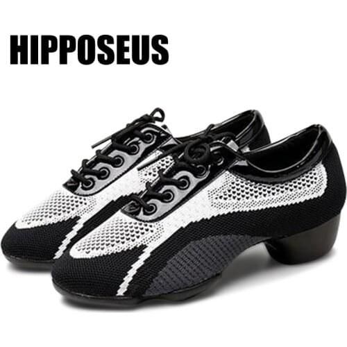 Hipposeus Modern Dance Shoes Men Women Latin Salsa Tango Dance Shoes Girls Ballroom Boys High Quality Dancing Shoes Professional