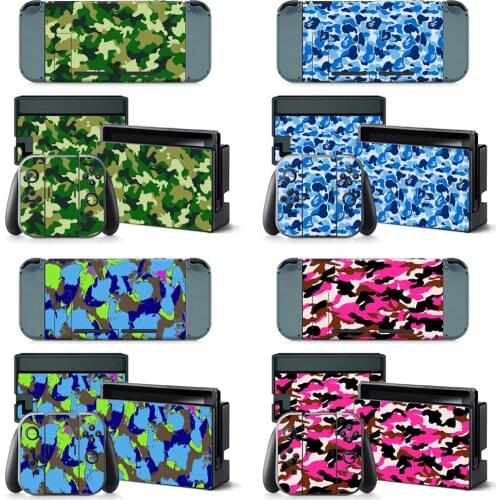 Camouflage design For Nintend Switch console and controller sticker For Nintend Switch Skin Sticker NS Console Vinyl Sticker