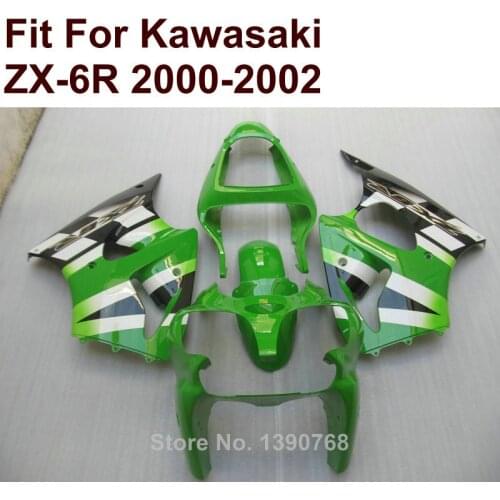 Motorcycle fairing kit for Kawasaki ZX6R lime green 2000 2001 2002 Ninja ZX 6R 636 00 01 02 fairings CN33