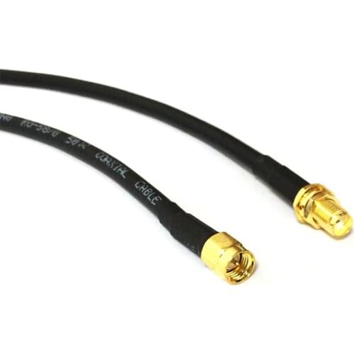 SMA male to SMA female jack nut pigtail cable RG58 100cm/200cm for wireless router wholesale NEW