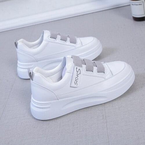 Velcro white shoes Woman Sneakers White Sneakers Women Shoes Casual Lace-up Ladies Shoes Women Vulcanized Shoes Tenis Feminino