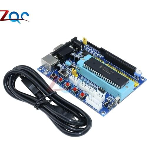 USB PIC Development Board PIC16F877A 12V DC JTAG Minimum System Microcontroller Module MAX3232 ISP IO ICSP Program Emulator