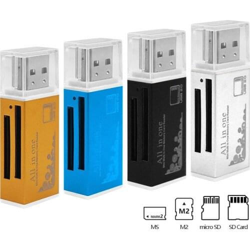 Multi All in 1 Micro USB 2.0 Memory Card Reader Adapter for Micro SD SDHC TF M2 MMC MS PRO DUO Card Reader microsd reader