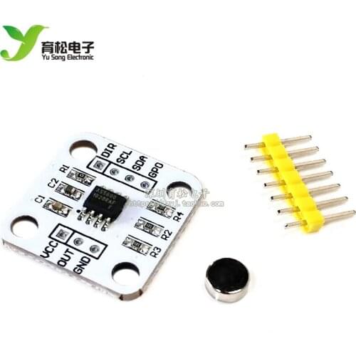 As5600 magnetic encoder magnetic induction angle measurement sensor module 12bit high precision magnet feeding