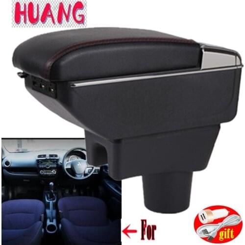 For Mitsubishi Mirage Space Star Armrest box For Mitsubishi Attrage Mirage Car Armrest Central Storage Box with USB LED
