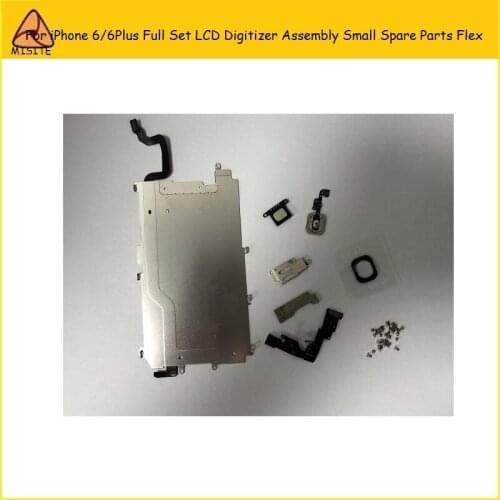 10Pcs For i Phone 6 Plus 6P 6G Full Set LCD Assembly Complete Small Parts+Front Camera Flex+Earspeaker Flex+LCD Metal Backplate