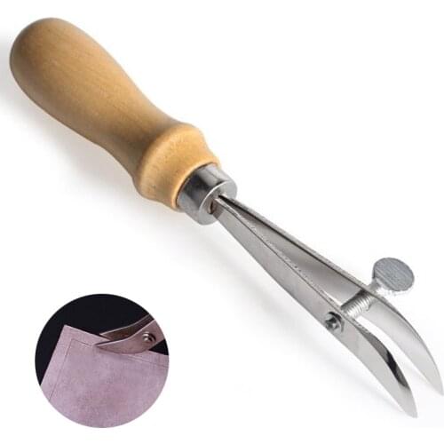 Practical Leather Edge Scriber Adjustable Edge Liner Leather Sideline Device DIY Handcraft Blankholding Line Spacing Marked Tool