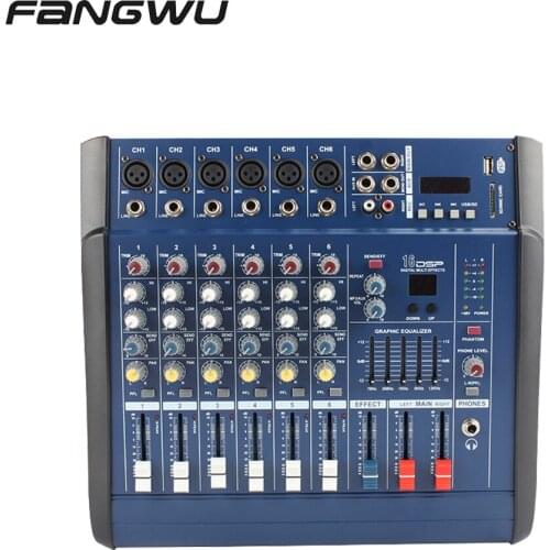 Hot Selling 6 Channel 602D USB Powered Amplifier Mixers with Blue-Tooths