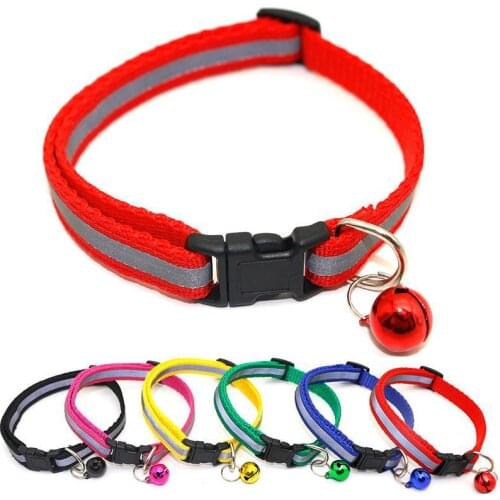 Adjustable 1.0 Nylon Dog Collars Pet Collars With Bells Charm Necklace Collar For Little Dogs Cat Collars Pet Supplies 23