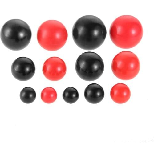 Thread M4/M5/M6/M8/M10/M12 Plastic Clamping Copper Core Knob Ball Shaped Head Clamping Nuts Knob Black or Red 2 pcs