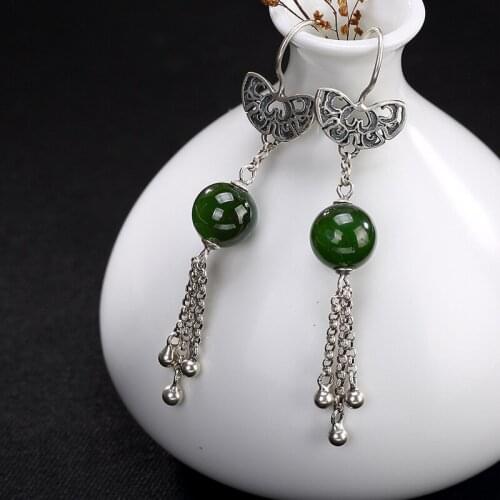 2018 Sale Earings Fashion Jewelry One Deer S925 Sterling Antique Inlaid And Jade Bliss In Front Of Ladies Earrings Wholesale