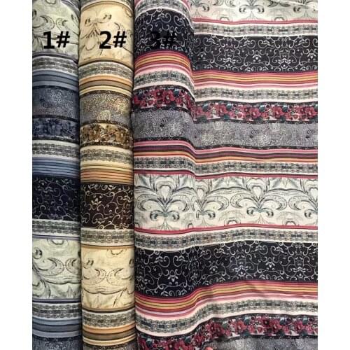 150cm width Chiffon crepe fabric flowers pattern can see through for skirt suit-dress headband CH-7513